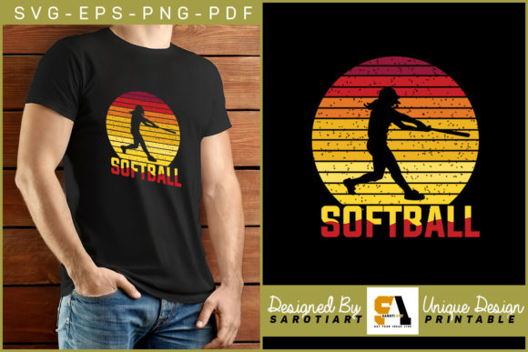 Capturing the Spirit of Softball with Retro Silhouette Art