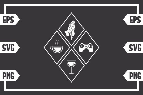 Coffee, Jesus, Wine, and Gaming Controller: A Digital Asset for Modern Creators