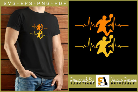 Dodgeball Silhouette with Heartbeat SVG: A Unique Fan Design