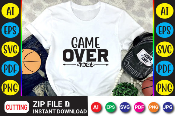 Game Over Gaming T-Shirt Design: A Digital Asset for Creative Expression