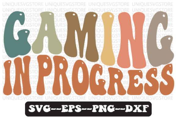Gaming in Progress Retro Wavy Svg: A Versatile Digital Asset for Creative Workflows