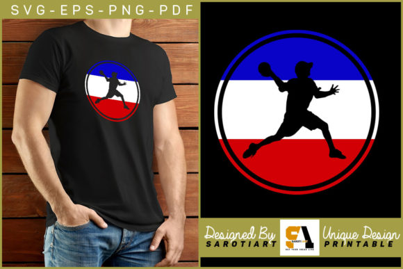 Mastering the Dodgeball Silhouette with USA Flag SVG Design