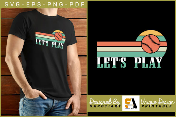 Retro Let's Play Softball T-Shirt Design: A Creative Launchpad