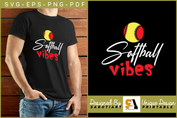 Softball Vibes Gaming Shirt Design