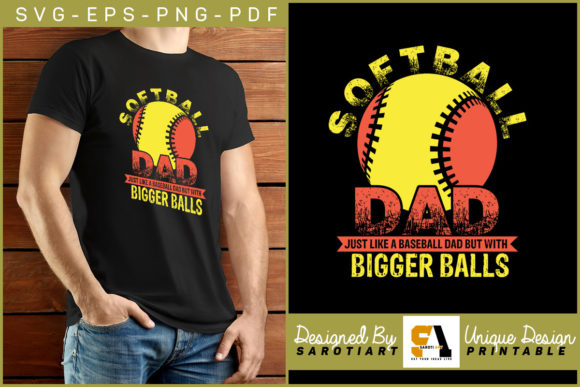 The Creative Power of the Softball Dad Lover Typography Retro PNG Design