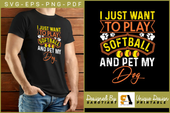 The Softball and Pet Dog Lover T-shirt SVG: A Digital Asset for Creators and Fans