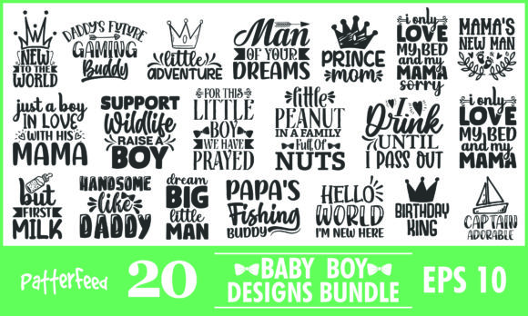 Your Ultimate Baby Boy SVG Designs Bundle for Creative Projects